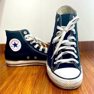 Converse Chuck Taylor All Star High Top Sneakers Black Canvas 8.5 Men’s 10.5 wom